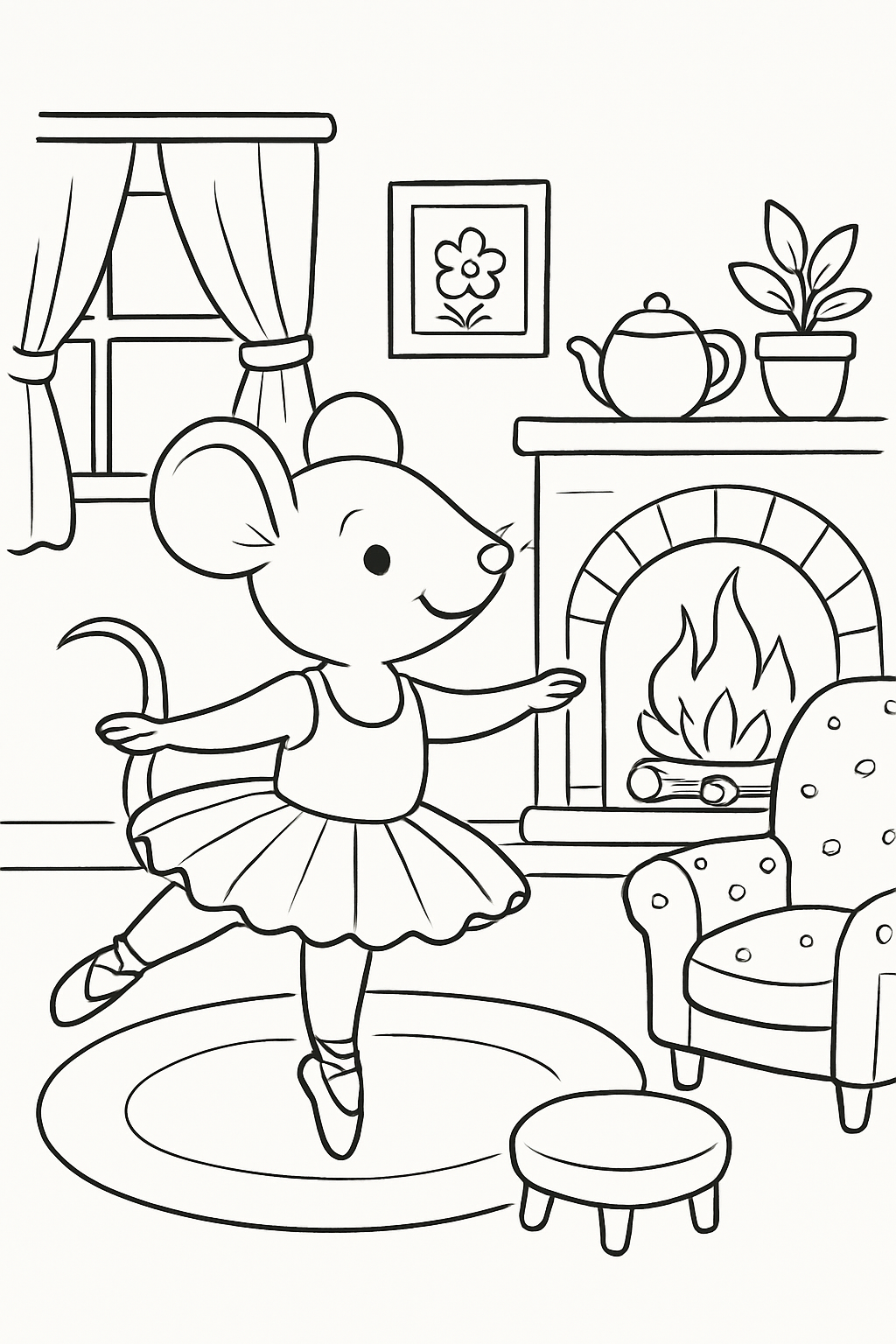 Ballerina Capuccina para colorir 15