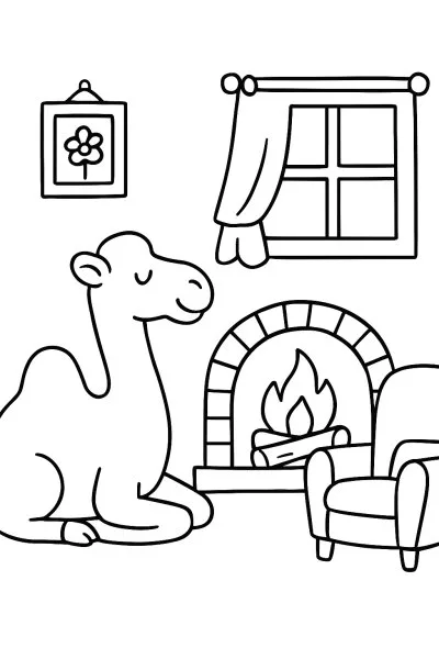 Camelo para colorir 04