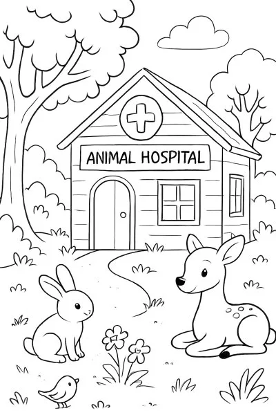 Animal Hospital (Anomaly) para colorir 02