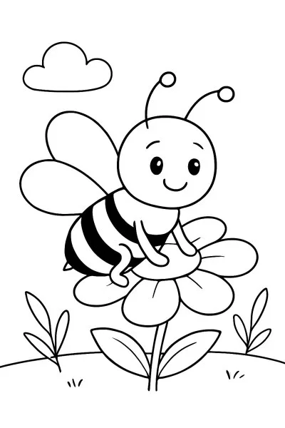 Abelhas para colorir 04