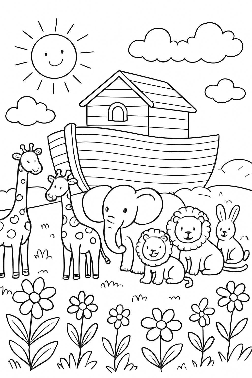 Arca de Noé para colorir 12
