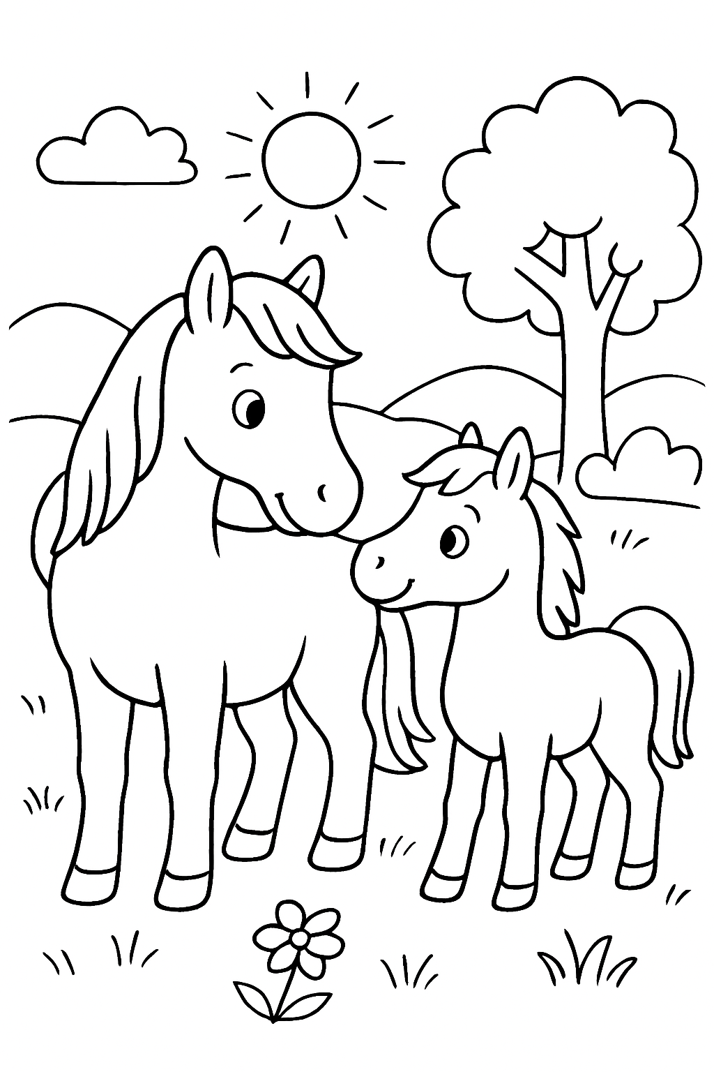 Cavalos para colorir 05