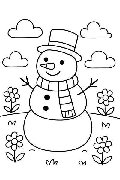 Bonecos de Neve para colorir 01