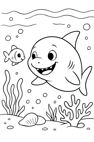 Baby Shark para colorir 05