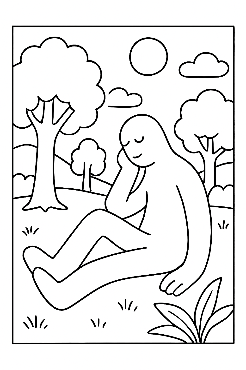 Abaporu para colorir 02