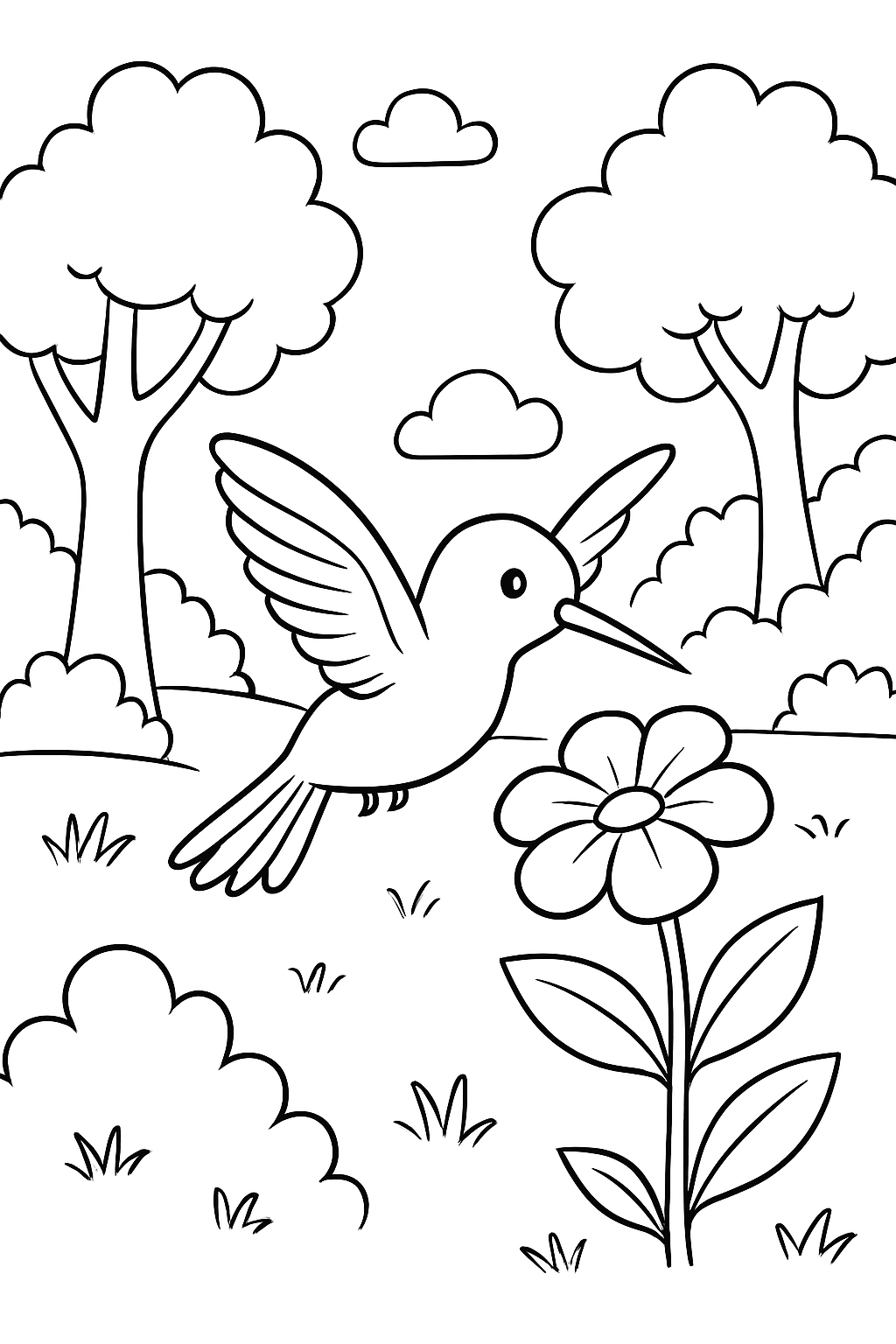 Beija-flor para colorir 13