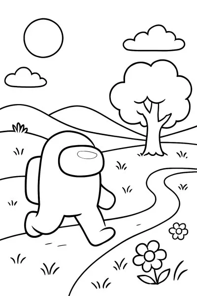 Among Us para colorir 06
