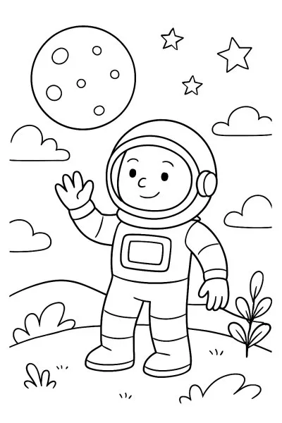 Astronauta para colorir 08
