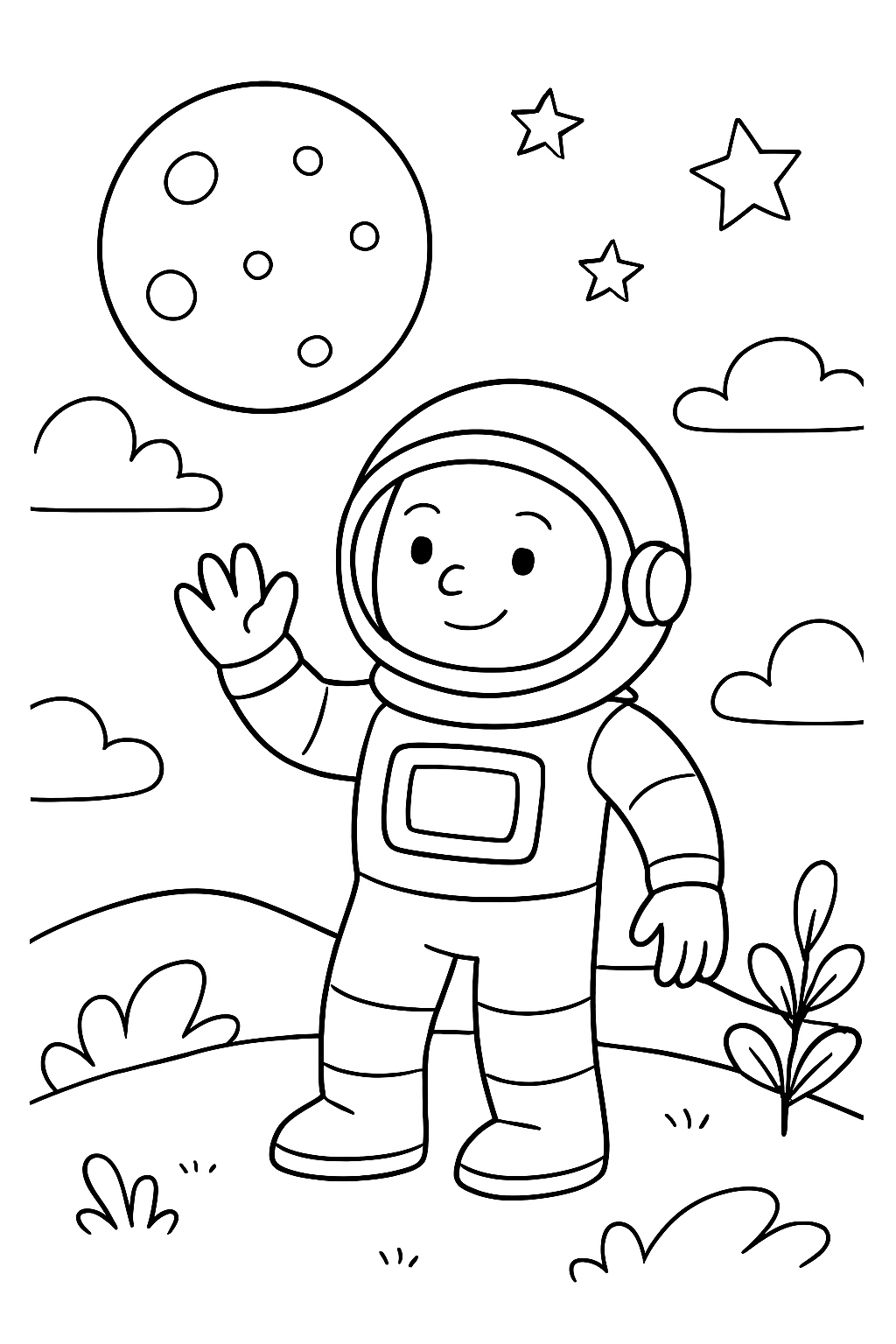 Astronauta para colorir 08
