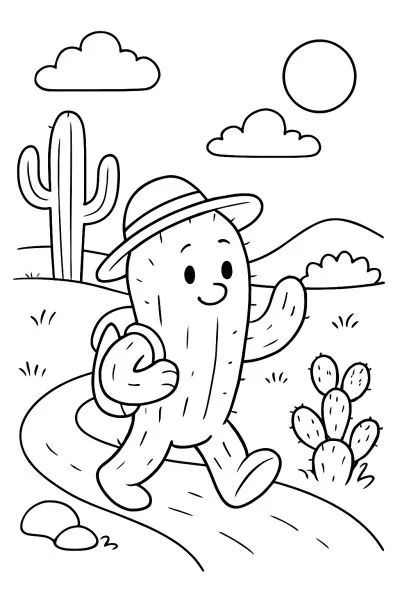 Cactos para colorir 11