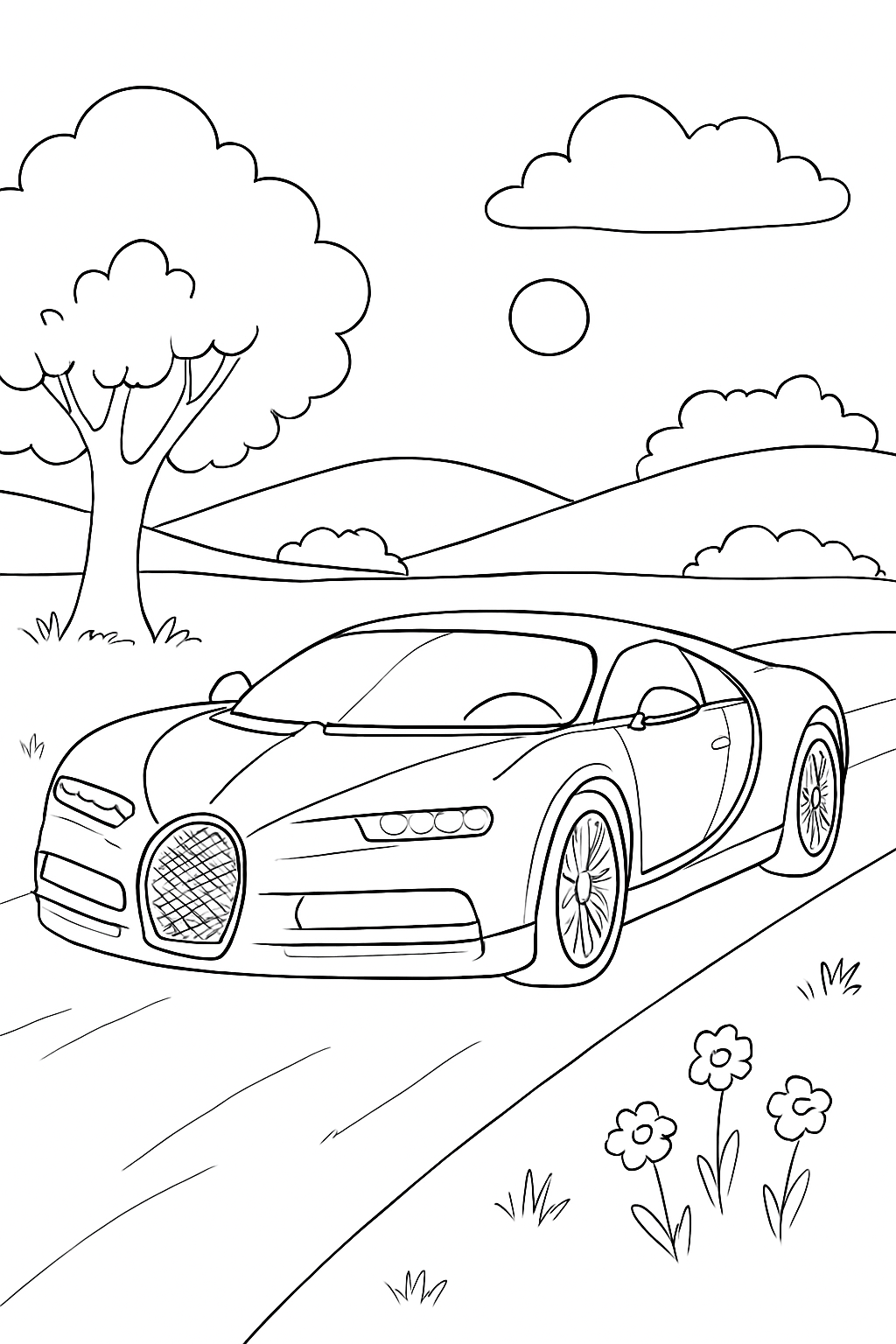 Bugatti para colorir 08