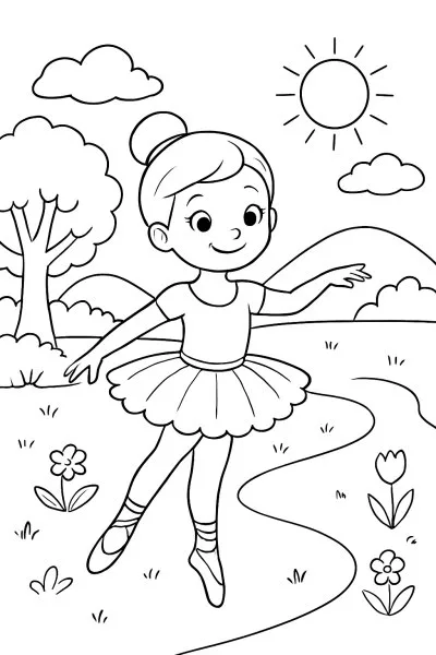 Bailarina para colorir 05
