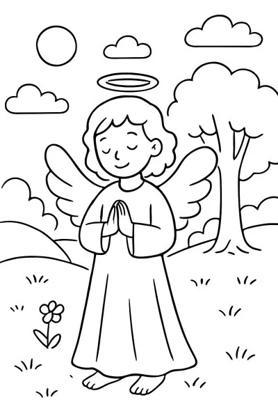 Anjos para colorir 08