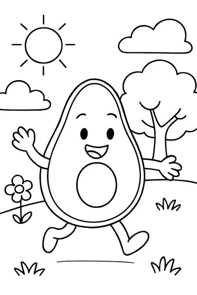 Abacate para colorir 03