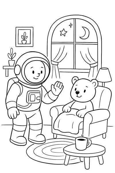 Astronauta para colorir 15