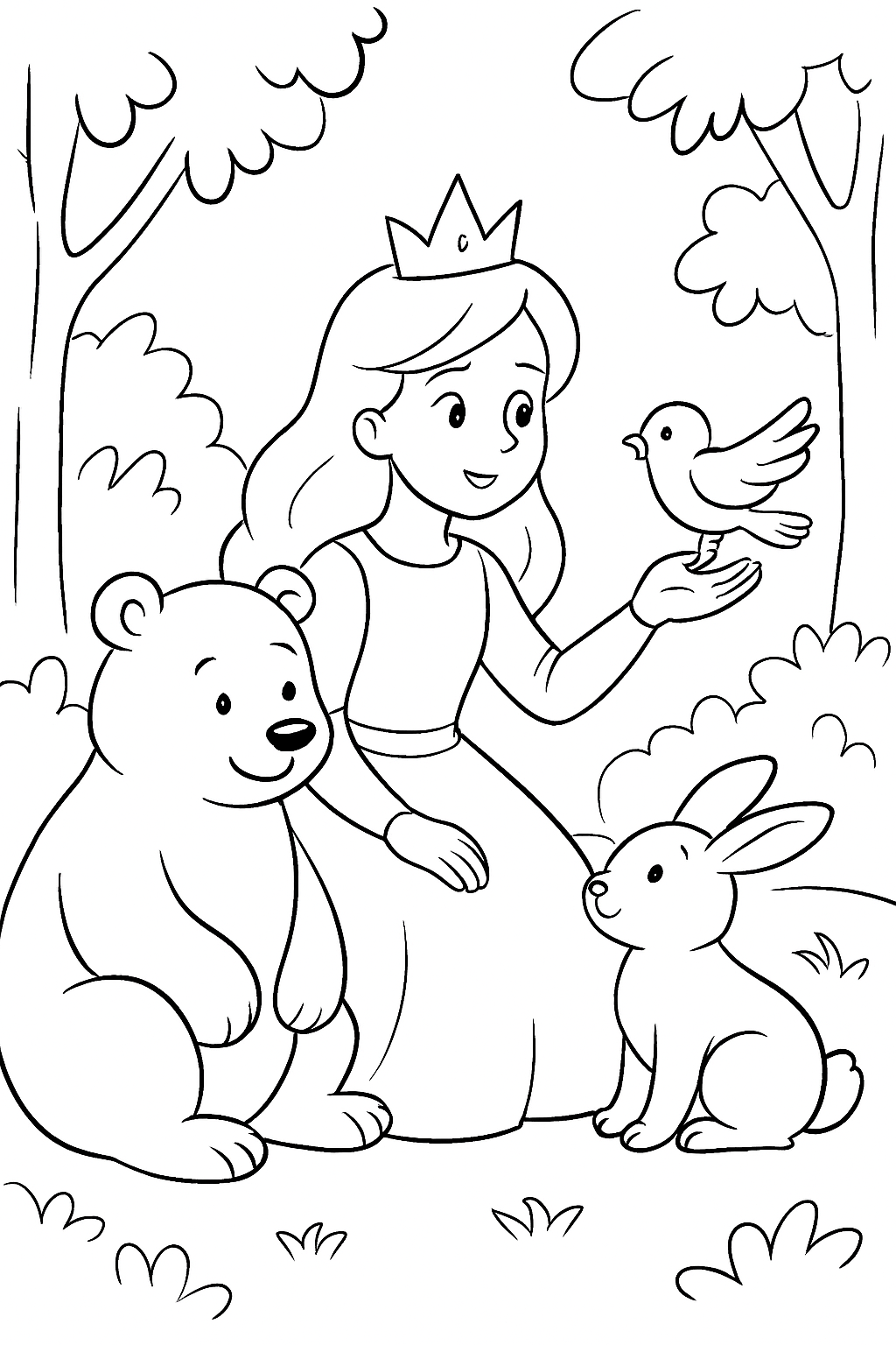 Branca de Neve para colorir 05