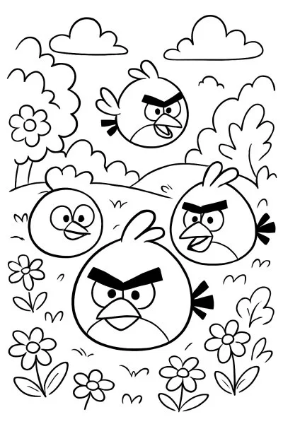 Angry Birds para colorir 12