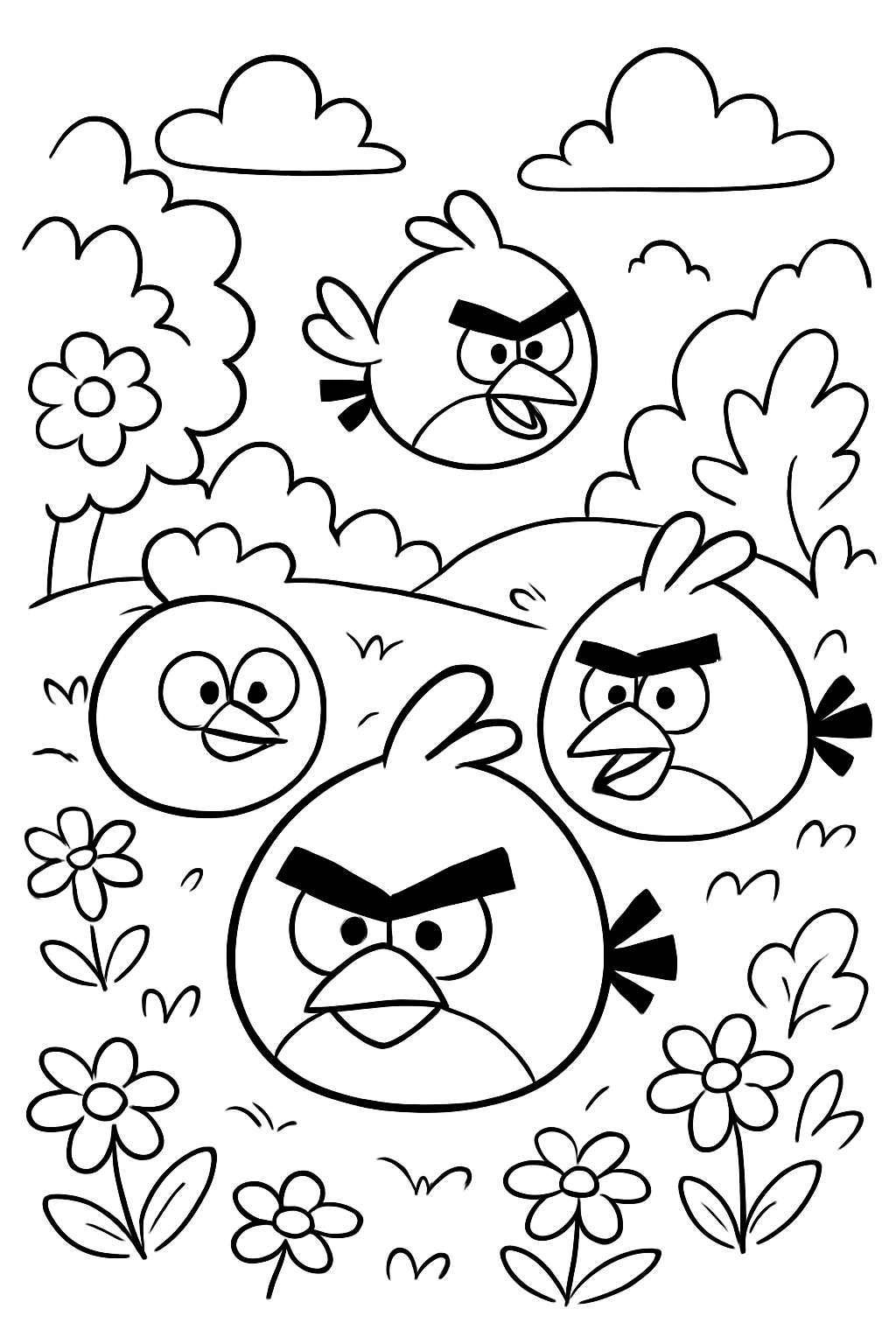Angry Birds para colorir 12