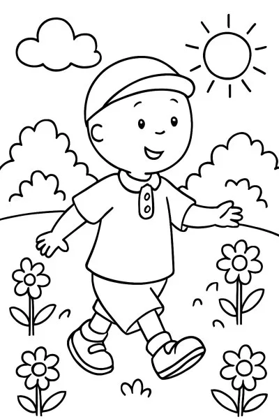Caillou para colorir 01