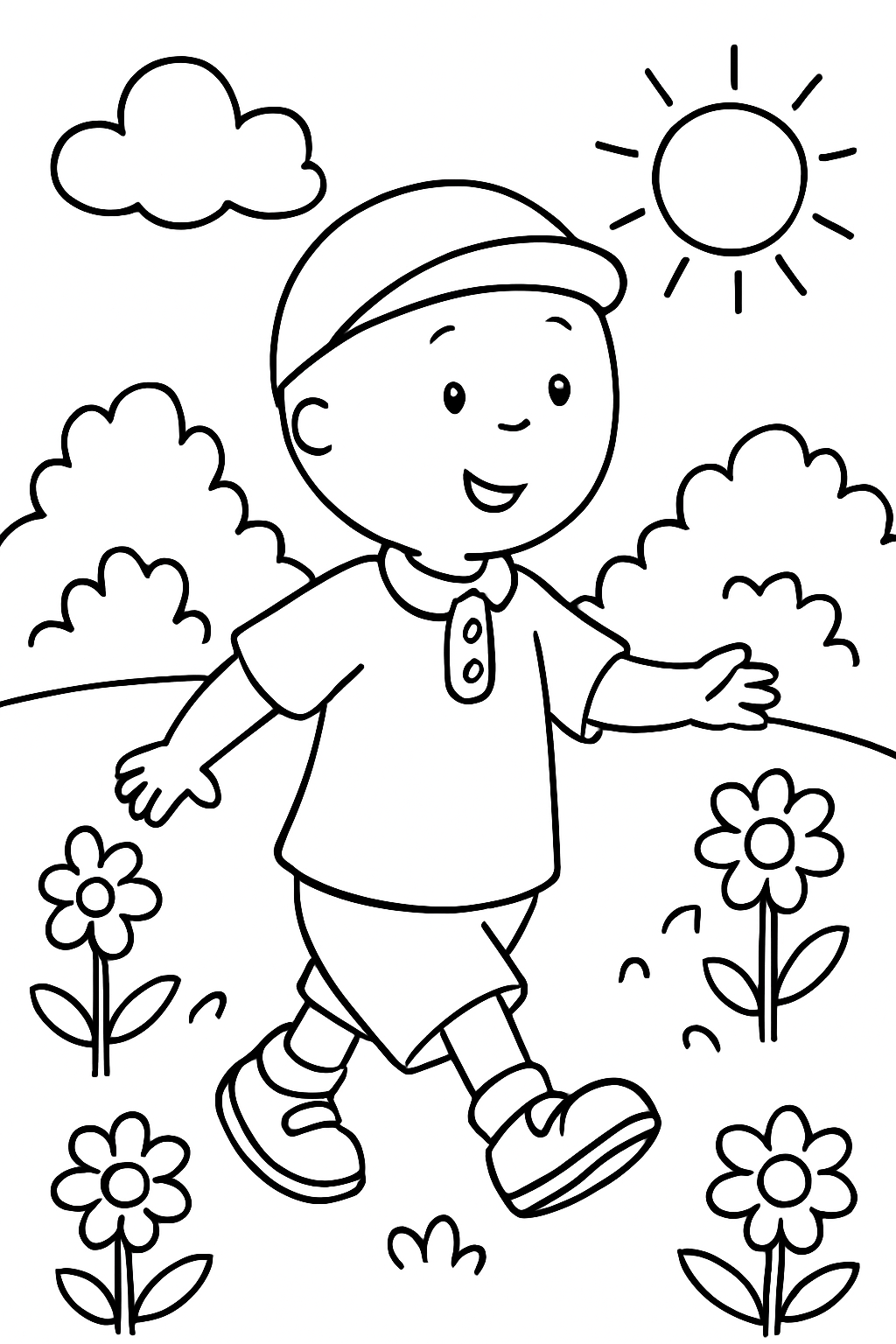 Caillou para colorir 01
