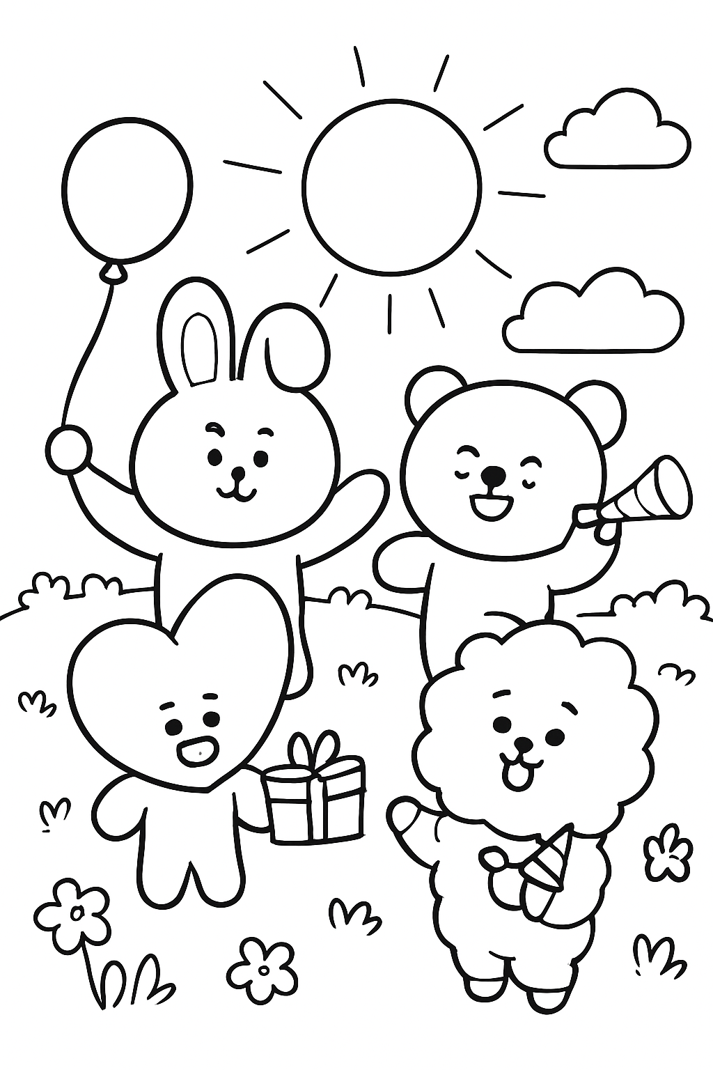 BT21 para colorir 09