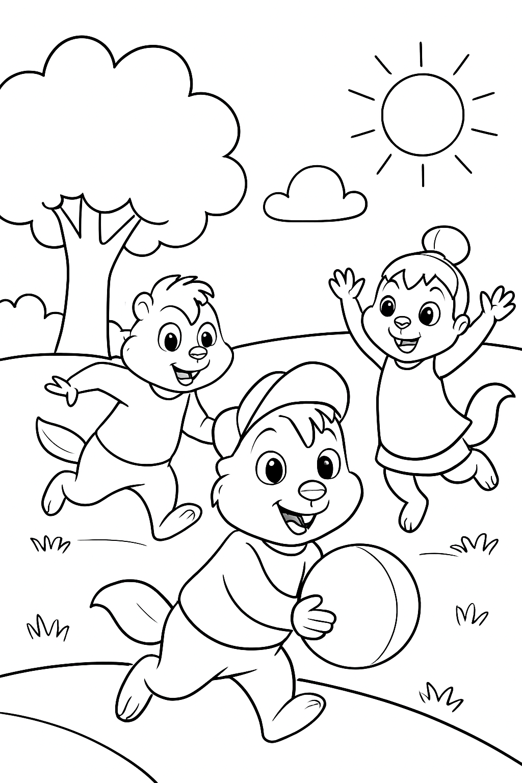 Alvin e os Esquilos para colorir 03