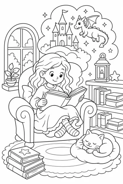 Fantasia e Contos para colorir 04