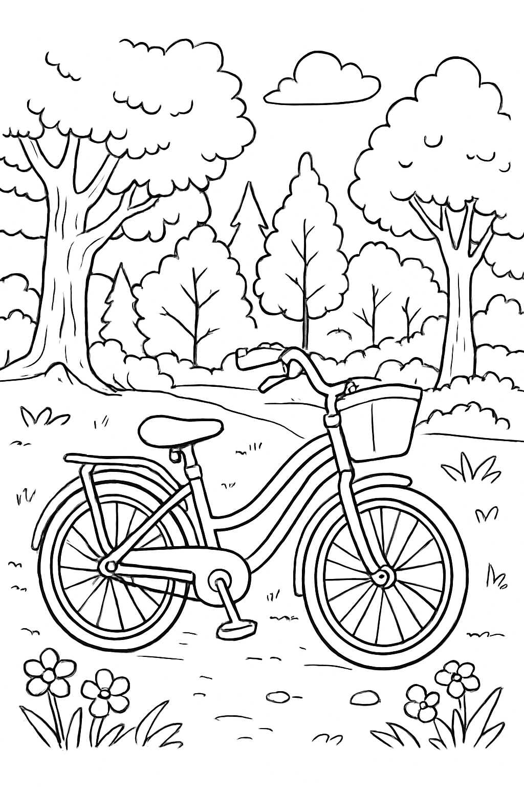 Bicicleta para colorir 02