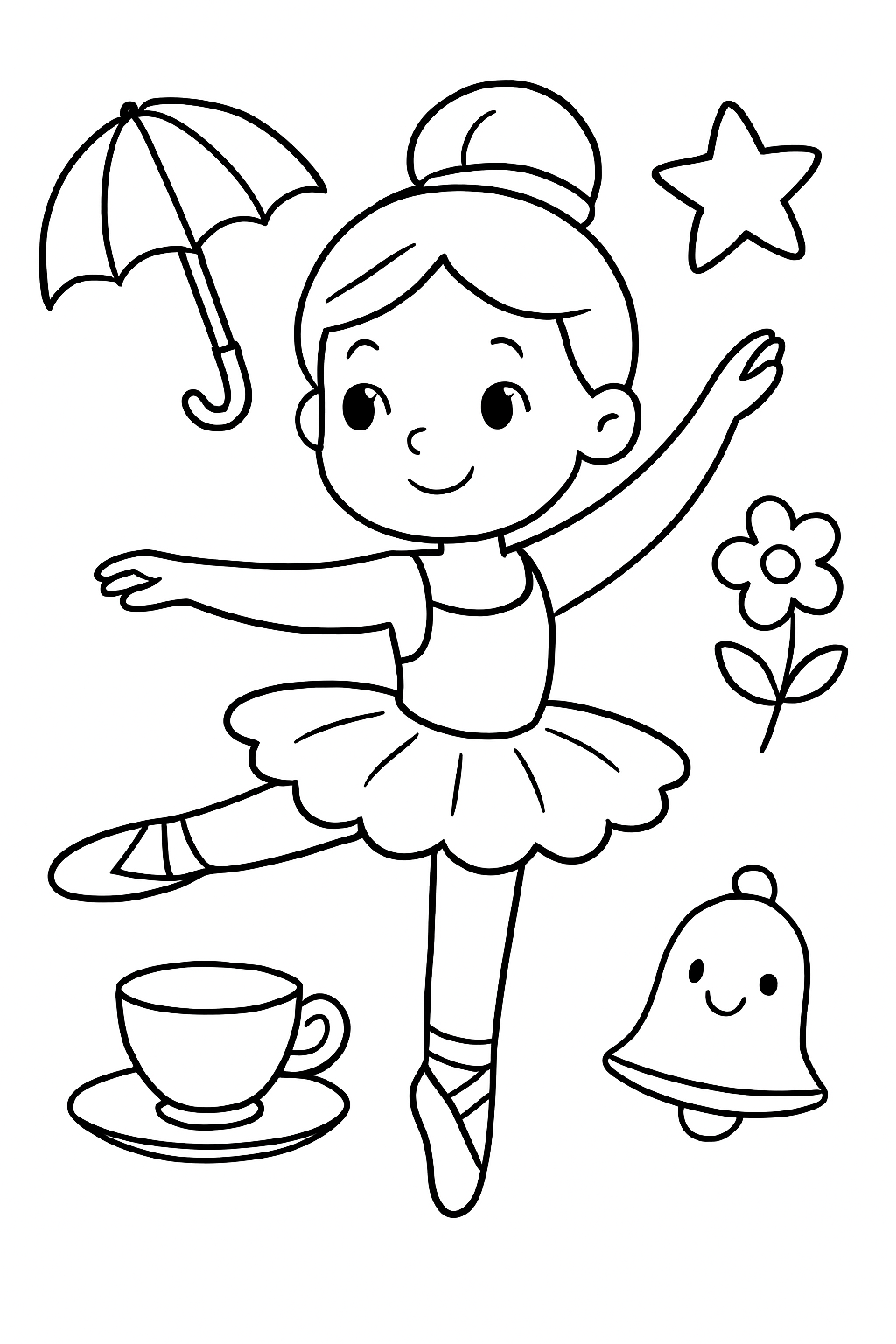 Ballerina Capuccina para colorir 07