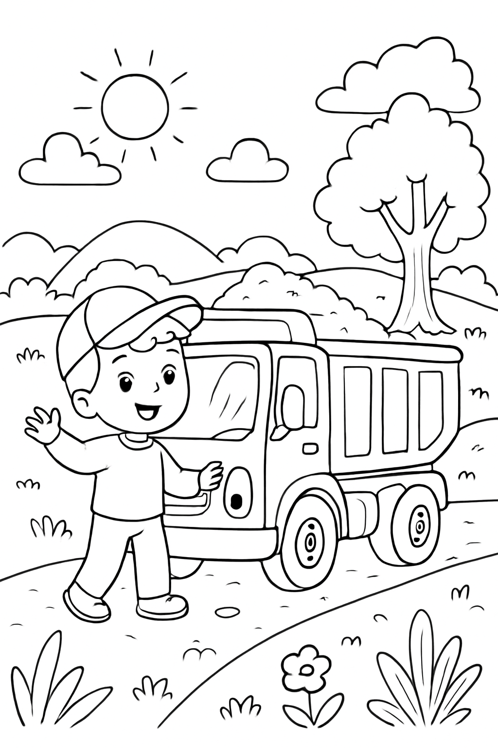 Caminhões para colorir 15