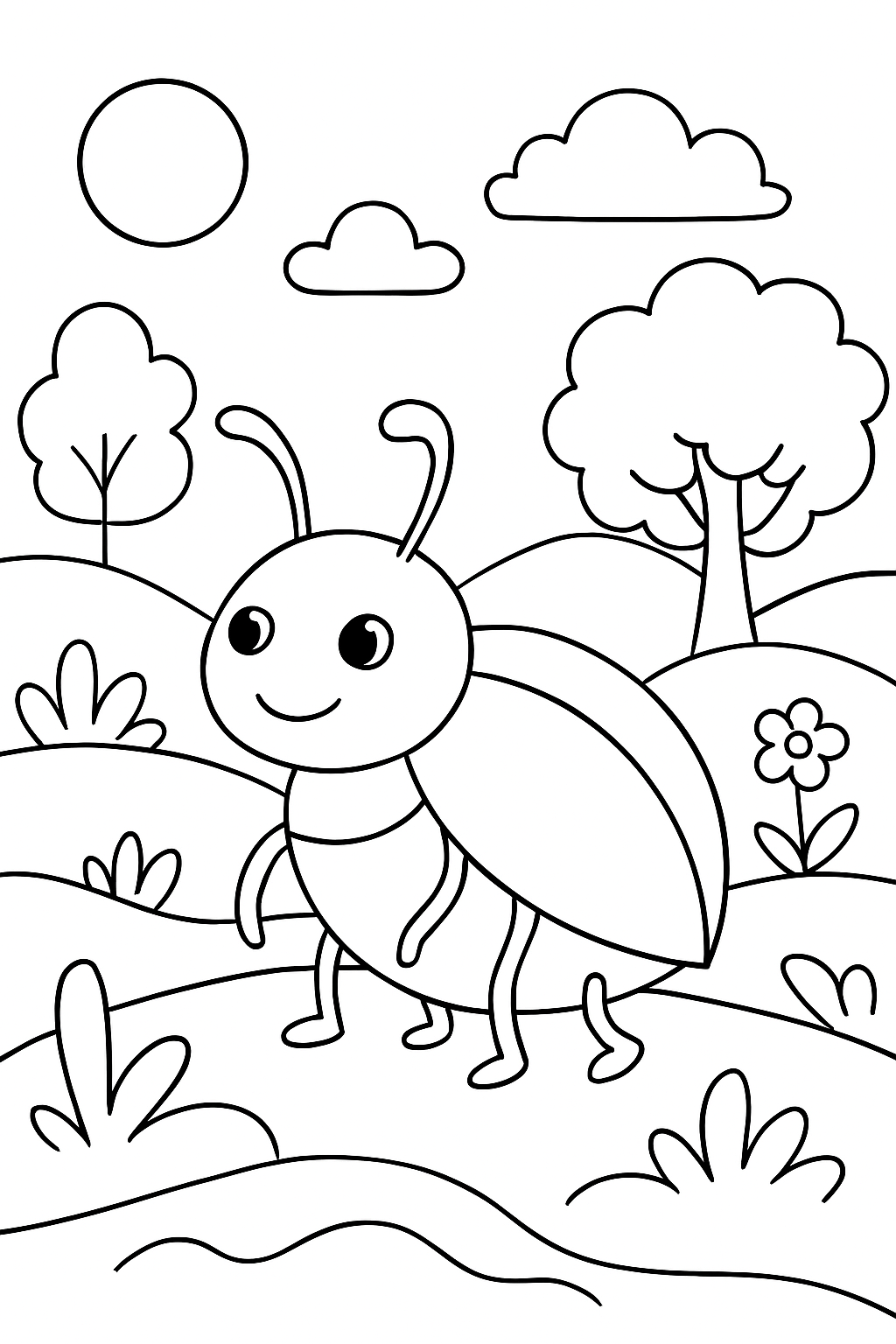 Barata para colorir 10