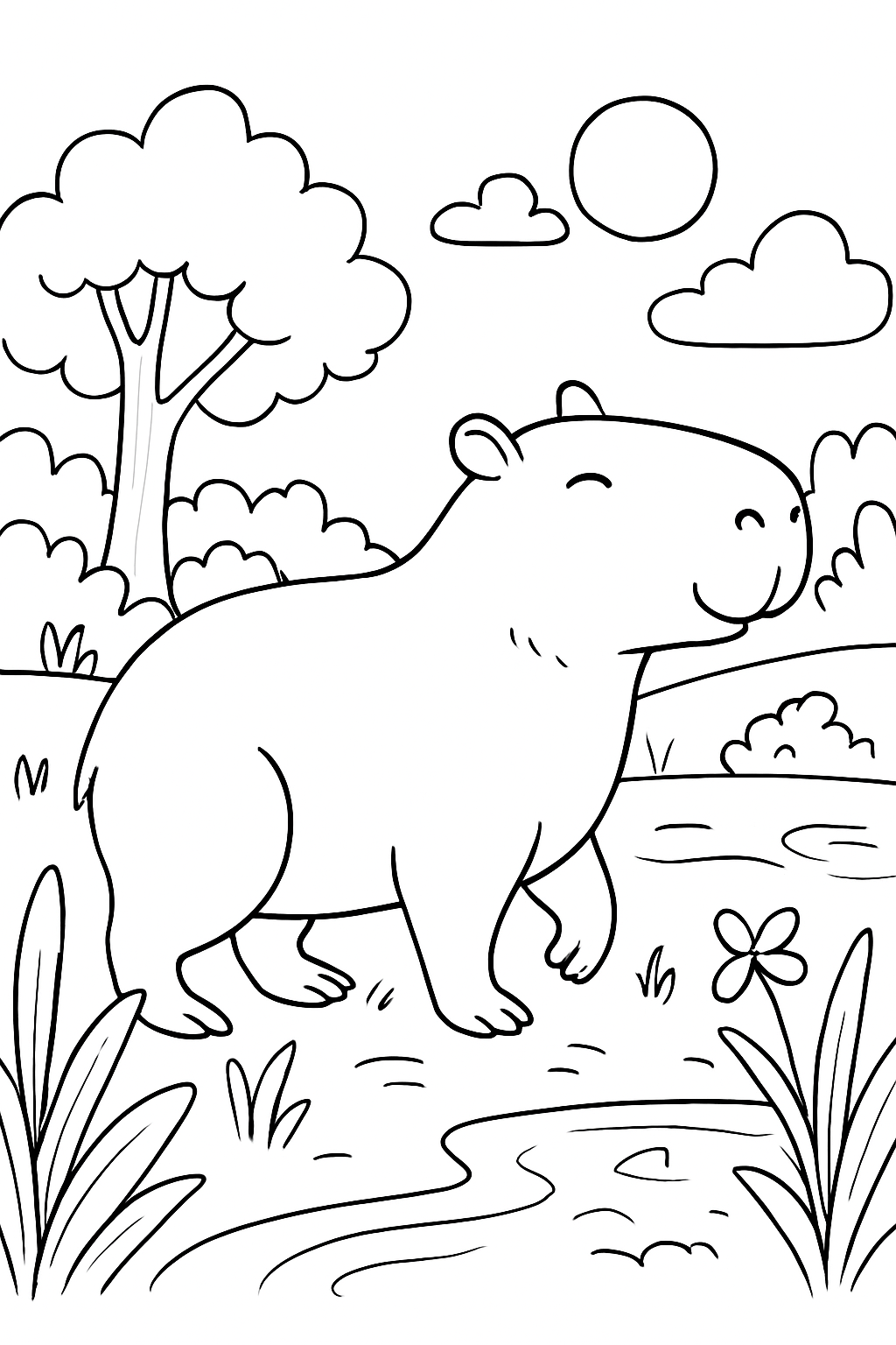 Capivara para colorir 11