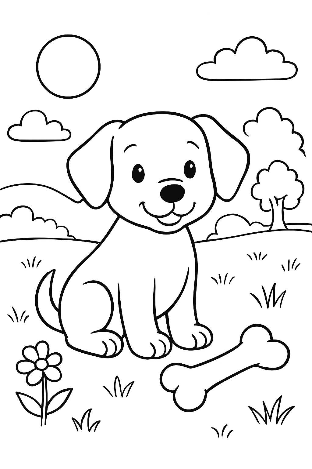 Cachorros para colorir 08