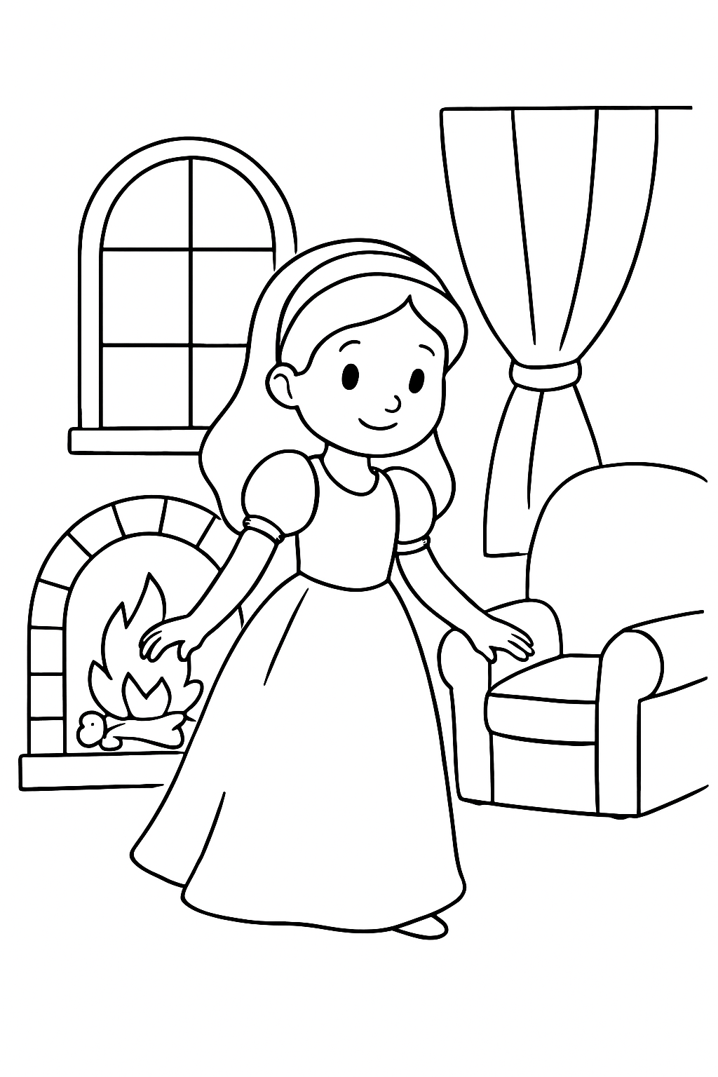 Branca de Neve para colorir 04