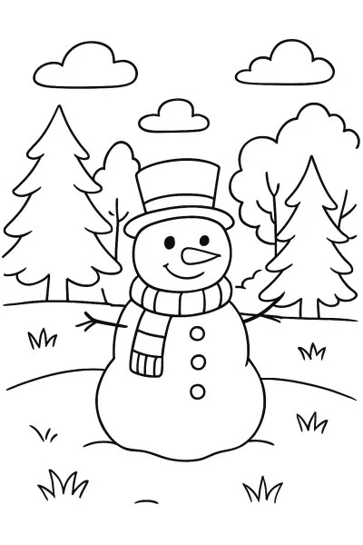 Bonecos de Neve para colorir 13