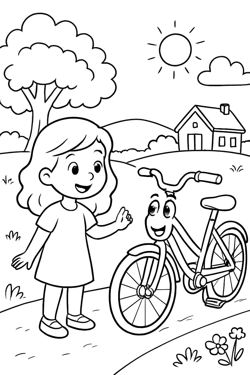 Bicicleta para colorir 05