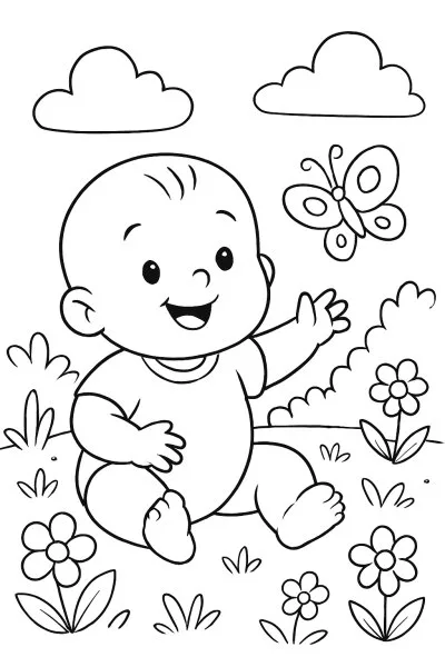 Bebês para colorir 12