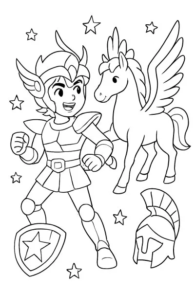 Cavaleiros do Zodíaco para colorir 07