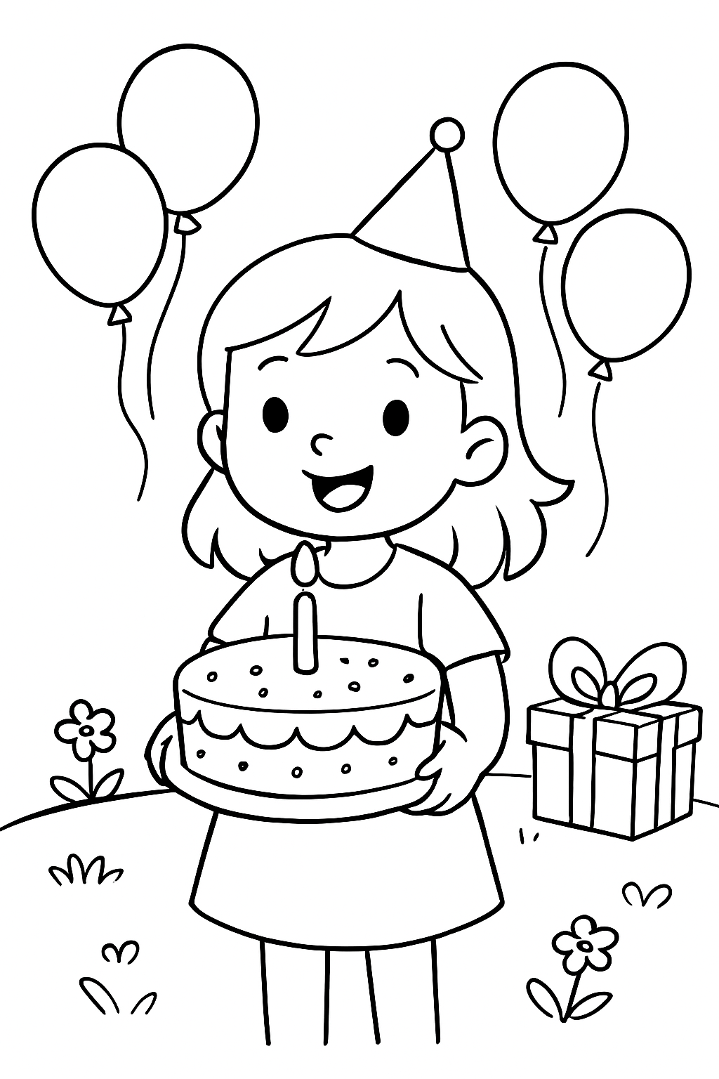 Aniversário para colorir 11