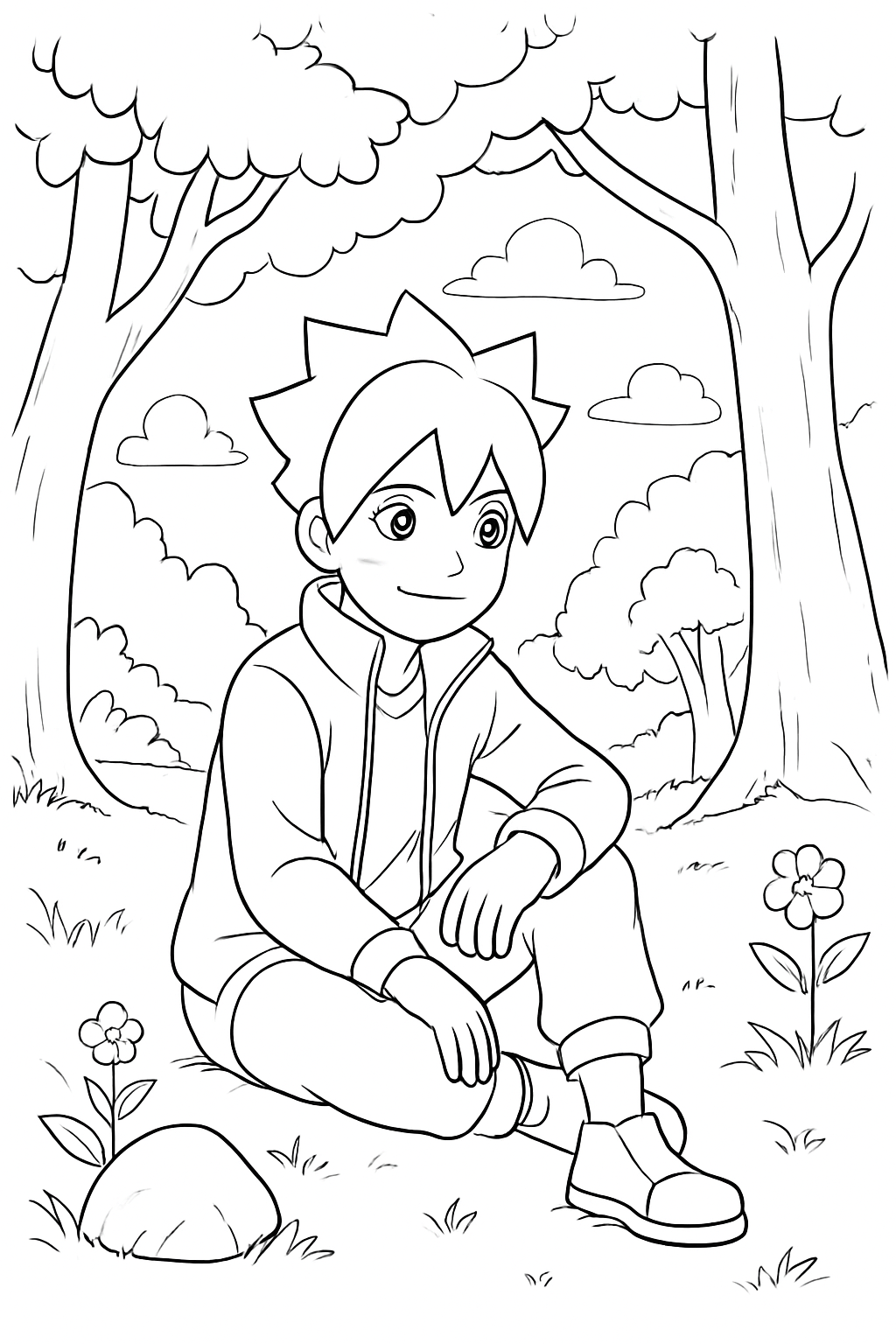 Boruto para colorir 02