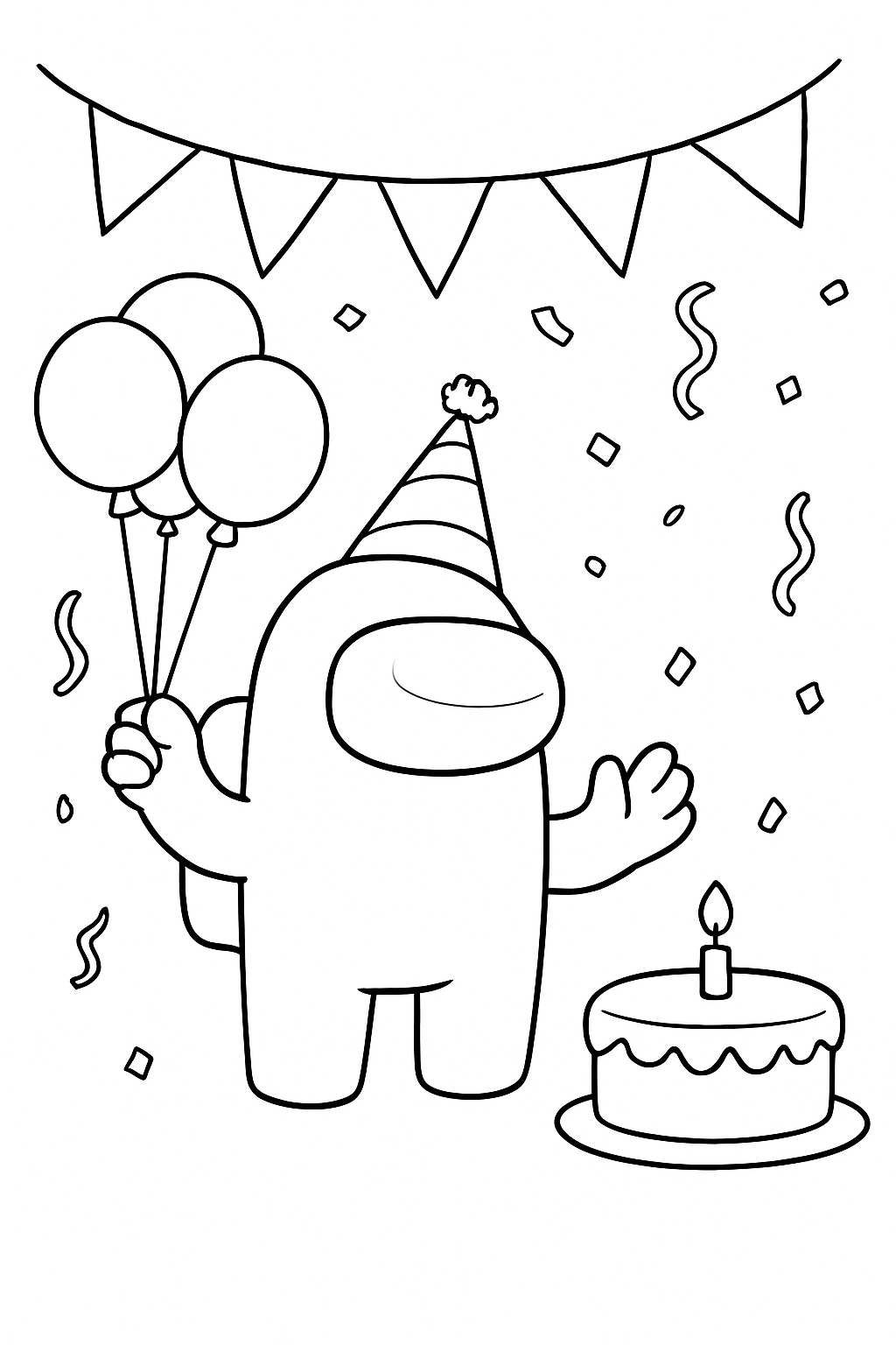 Among Us para colorir 09