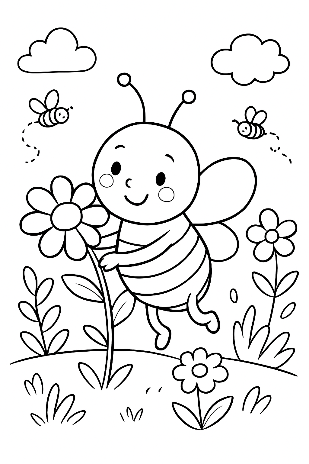 Abelhas para colorir 09
