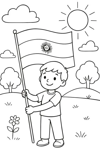 Bandeira da Argentina para colorir 08