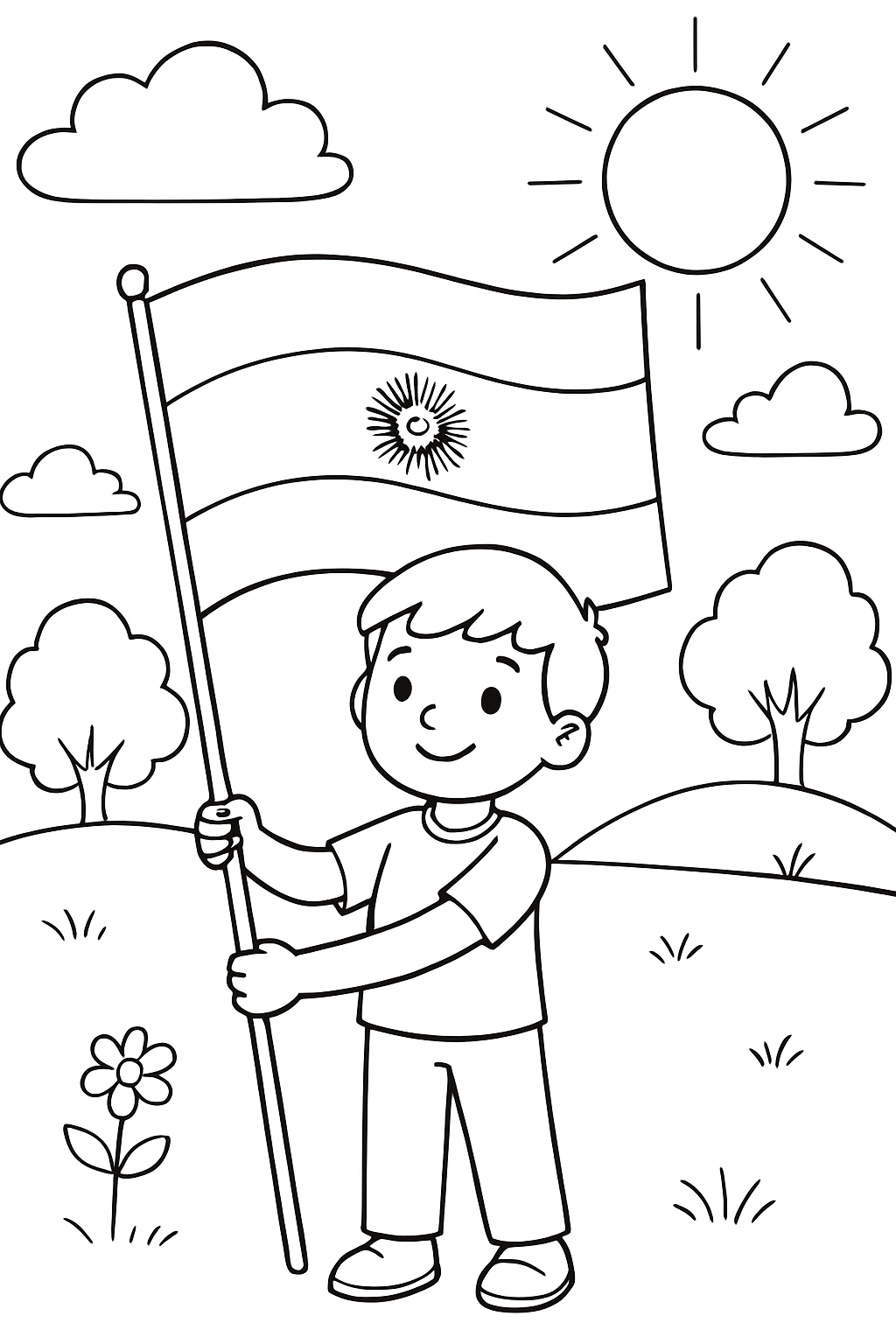 Bandeira da Argentina para colorir 08