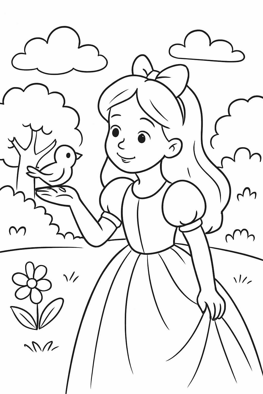 Branca de Neve para colorir 11