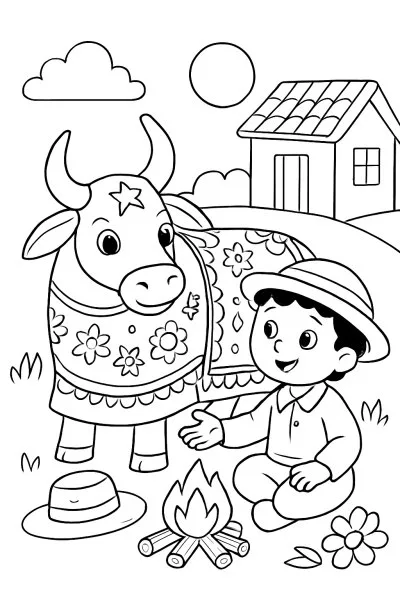 Bumba Meu Boi para colorir 15