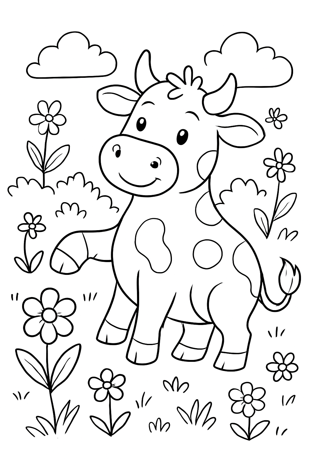Boi para colorir 12