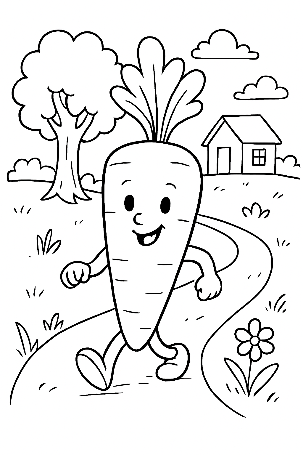 Cenoura para colorir 11