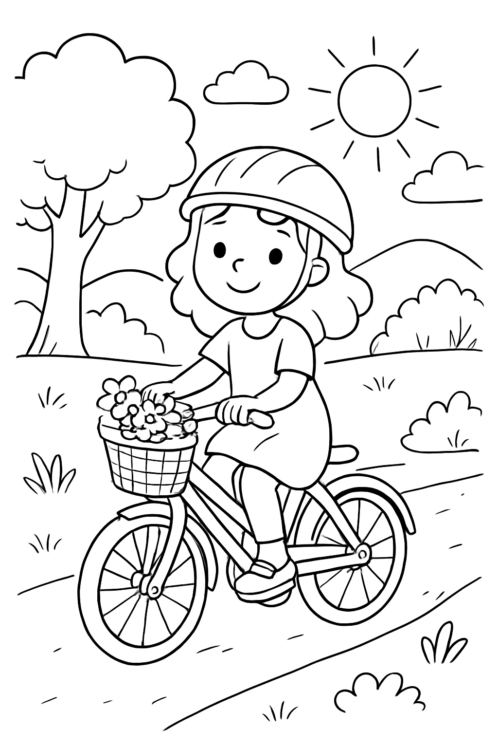Bicicleta para colorir 11