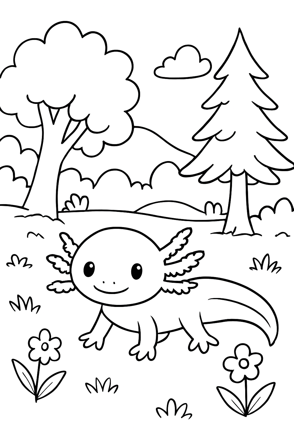 Axolotes para colorir 13